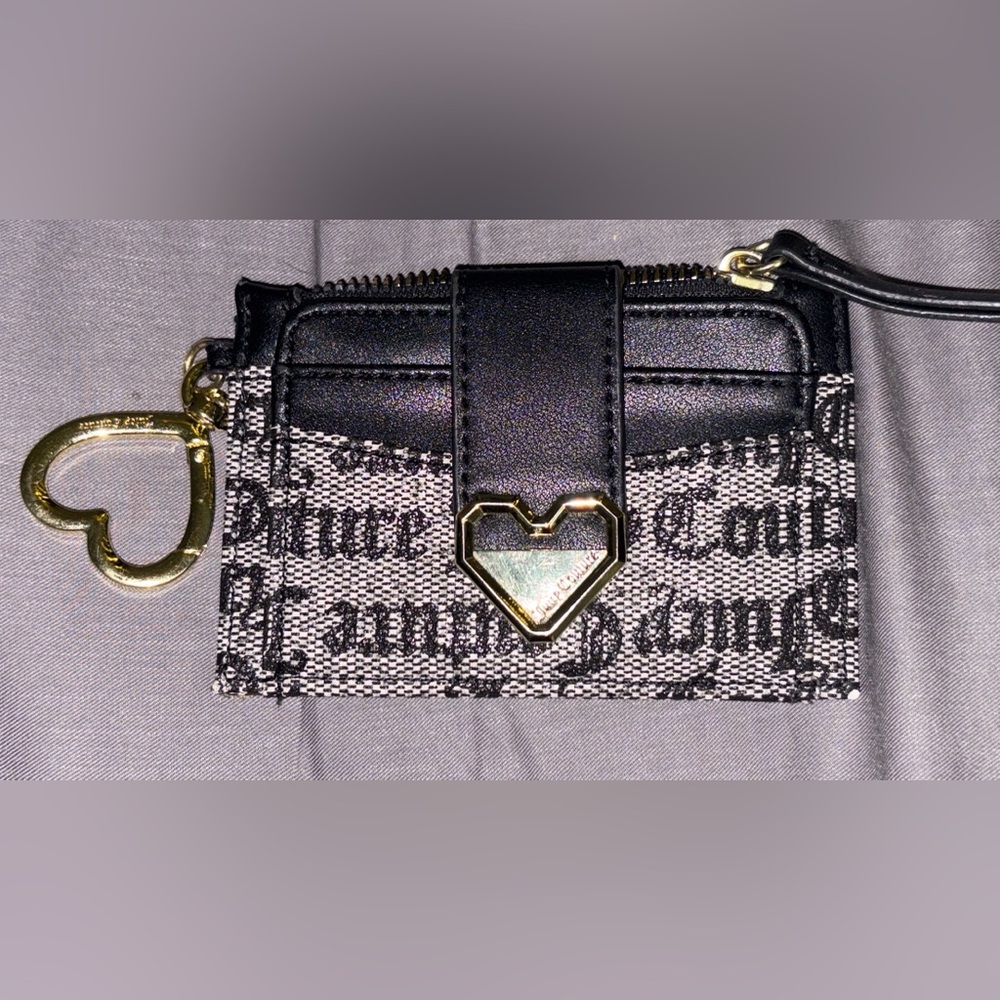 Juicy Couture Black and Gray Small Wallet